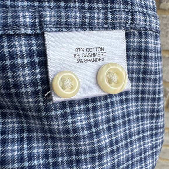 Peter Miller Long Sleeve Button Up Cashmere Blended Shirt Men's Size XL - Picture 4 of 8